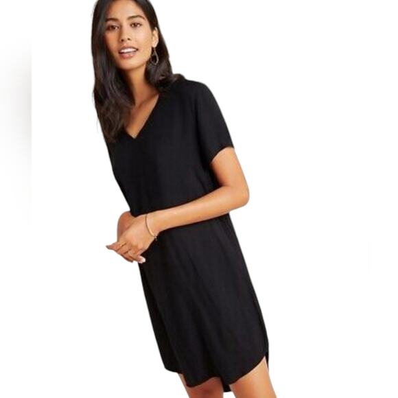 Anthropologie Cloth & Stone Crispin Rayon Shirt Tunic Dress Medium - Picture 2 of 8